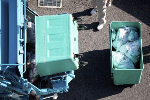 Recycling process at Wait and Load Skip Hire facility